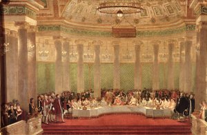 El banquete por el matrimonio de Napoleón Bonaparte (1769-1821) y Marie-Louise de Habsbourg-Lorraine (1791-1847) 1810 de Alexandre Dufay