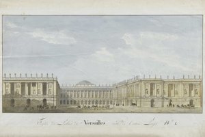 Proyecto de fachada para el Palacio de Versalles en el lado de la entrada, 1811-1813 de Alexandre Dufour