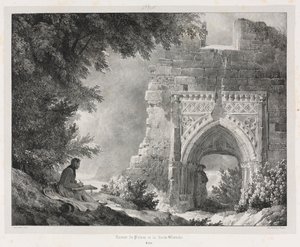 Picturesque and Romantic Journeys in Old France: Ruins of the Palace of the White Queen de Alexandre Evariste Fragonard