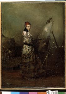 "Autorretrato" (autorretrato) Pintura de Alexandre Gabriel Decamps (1803-1860) 1830 Museo del Hermitage, San Petersburgo