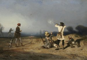 Caza de aves, 1830 de Alexandre Gabriel Decamps