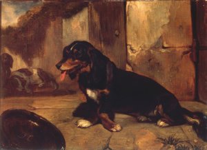 Perro basset de Alexandre Gabriel Decamps