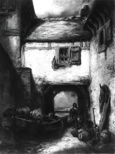 Patio, c. 1855 de Alexandre Gabriel Decamps