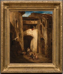 Patio italiano de Alexandre Gabriel Decamps