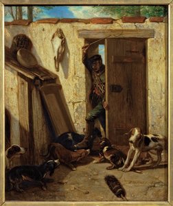 La cour des chiens - la perrera ... de Alexandre Gabriel Decamps