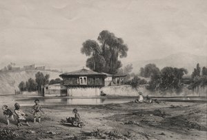 Pabellón al borde de un río de Alexandre Gabriel Decamps