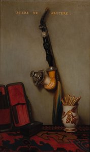 Still Life with Pipe and Matches de Alexandre Gabriel Decamps