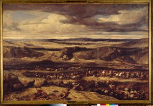La derrota de los Cimbros (101 a.C.) o el general romano Mario derrotó a los Cimbros en la llanura de Provenza de Alexandre Gabriel Decamps