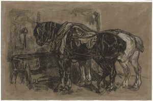 Dos Caballos de Tiro de Alexandre Gabriel Decamps