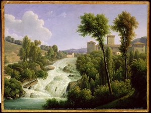 Vista desde la Isla de Sora sobre las cascadas del castillo, c.1822