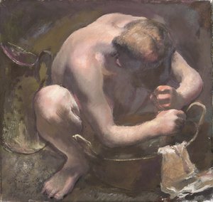 Modelo lavándose el cabello, 1929