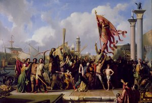 El triunfo de Pisani, 1847 de Alexandre Jean Baptiste Hesse