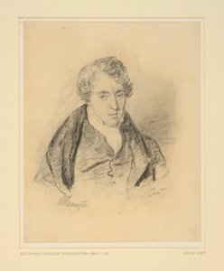 Retrato de Richard Parkes Bonington, c.1825-30 (grafito blando sobre papel de estraza) de Alexandre Marie Colin