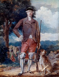 Retrato a pie de Carlos Felipe de Francia (1757-1836), conde de Artois, futuro Carlos X, con traje de cazador Acuarela de Alexandre Moitte (1750-1828) Siglo XVIII Amiens, Museo de Picardía de Alexandre Moitte