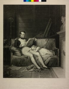 Emperador de Francia Napoleón I Bonaparte (mezzotinta) de Alexandre Vincent Sixdeniers