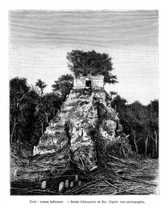 Ruinas mayas, Tikal, Guatemala, siglo XIX de Alexandre de Bar