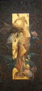 Composición con ninfa alada al amanecer de Alexandre de Riquer