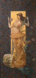 Composición con ninfa alada al amanecer de Alexandre de Riquer