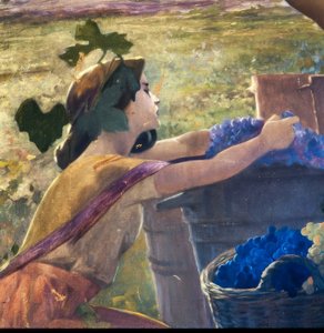 Mural que representa una alegoría de la agricultura, la industria y la exportación