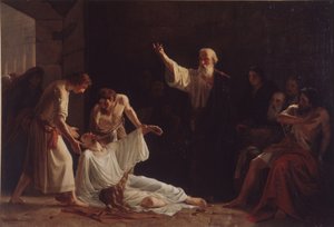 El Castigo de Ananías y Safira, 1865 de Alexei Alexeyevich Harlamov