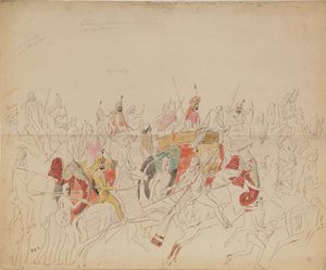 Maharajá Sher Singh de Punjab y su corte, 1846 de Alexei Dmitriyevich Saltykov