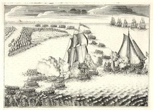 La batalla en la desembocadura del Neva el 18 de mayo de 1703, 1720s de Alexei Fyodorovich Zubov