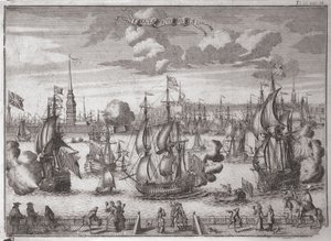Vista de San Petersburgo, 1727 de Alexei Fyodorovich Zubov