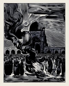 La liberación de las mujeres musulmanas. Quemando el velo de Alexei Ilyich Kravchenko