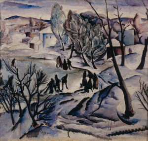 Invierno. Estanque congelado, 1923-1924 de Alexei Ilyich Kravchenko