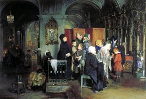 Antes de la confesión, 1877 de Alexei Ivanovich Korzukhin