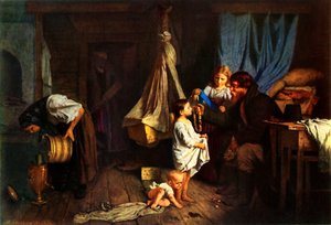 En la habitación de un campesino, 1870, 1965