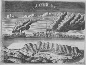 Vista del sitio de Viborg el 13 de junio de 1710, 1715