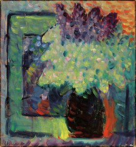 Gran naturaleza muerta Ramo de lilas en jarrón, 1936 de Alexei Javlensky von