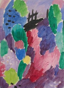 Camino rojo, St. Prex, 1915 de Alexej von Jawlensky