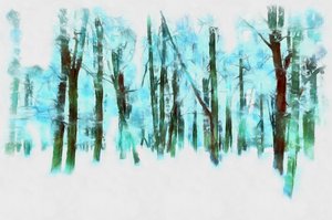 Invierno en el bosque,2020,(técnica mixta)