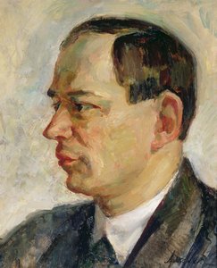 Retrato de Vissarion Shebalin (1902-63) 1933 (óleo sobre lienzo)