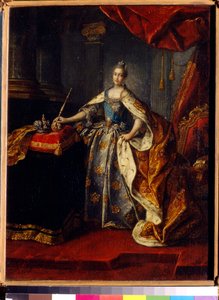 Retrato de la emperatriz Catalina II (1729-1796) de Rusia. Pintura de Alexei Petrovich Antropov (1716-1795), óleo sobre lienzo de Alexei Petrovich Antropov
