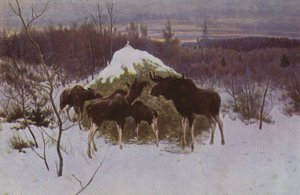 Manada de alces, 1889 de Alexei Steipanovitch Stepanov