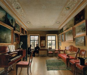 Interior de una casa solariega, 1830s de Alexei Vasilievich Tyranov