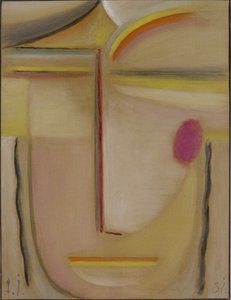 Cabeza abstracta: oro y rosa, 1931