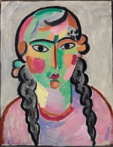 La niña pálida con trenzas grises de Alexej von Jawlensky