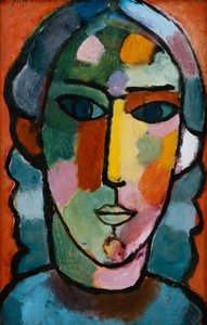 Cabeza de niña; Madchenkopf, c. 1915-16 de Alexej von Jawlensky