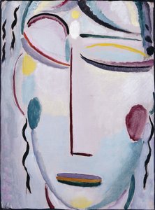 Heilandsgesicht: la resurrección o La nueva vida II, 1918 de Alexej von Jawlensky