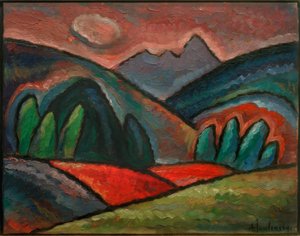 Paisaje cerca de Oberstorf de Alexej von Jawlensky