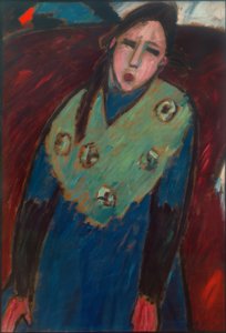 Niña con estola verde