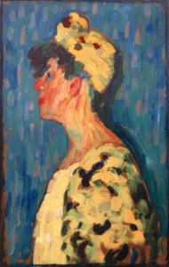 Marianne von Werefkin de perfil de Alexej von Jawlensky