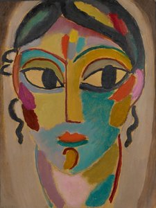 Cabeza mística: cabeza de una niña, 1918 de Alexej von Jawlensky