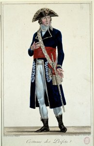 Un prefecto en un traje azul (grabado)