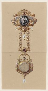 Diseño para una chatelaine con reloj de Alexis Falize