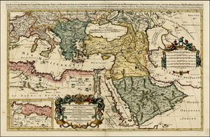 Mapa de 1692 del Imperio Turco en Europa, Asia y África por Hubert Jaillot